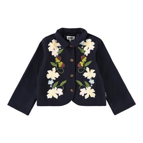 Molo Harmoney Uldjakke Forest Bloom  Forest Bloom 122 cm  Marineblå  122 cm  kvinde