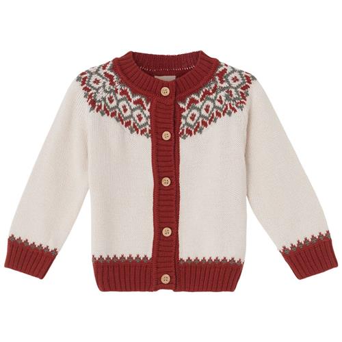 Buddy & Hope Kerstin Cardigan Med Julestrik Cremefarvet 98/104 cm  Creme  98/104 cm  unisex