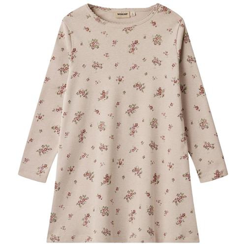 Wheat GOTS Iben Blomstret Natkjole Lyselilla 110 cm  Lilla  110 cm  kvinde