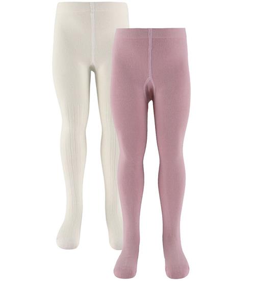 Name It Strømpebukser - NmfTytte - 2-pak - Dawn Pink/Cloud Dance