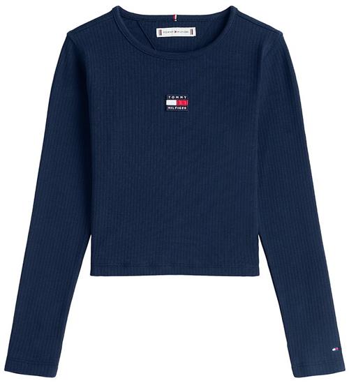 Tommy Hilfiger Bluse - Cropped - Flag Heritage - Dark Night Navy