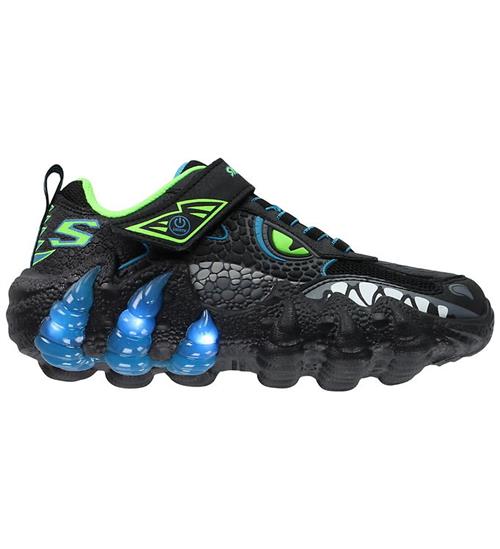 Skechers Sko m. Lys - Skech-O-saurus - Blue/Lime