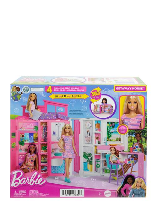 Barbie | Getaway Doll House With Doll, 4 Play Areas And 11 Decor Accessories | ONE SIZE
