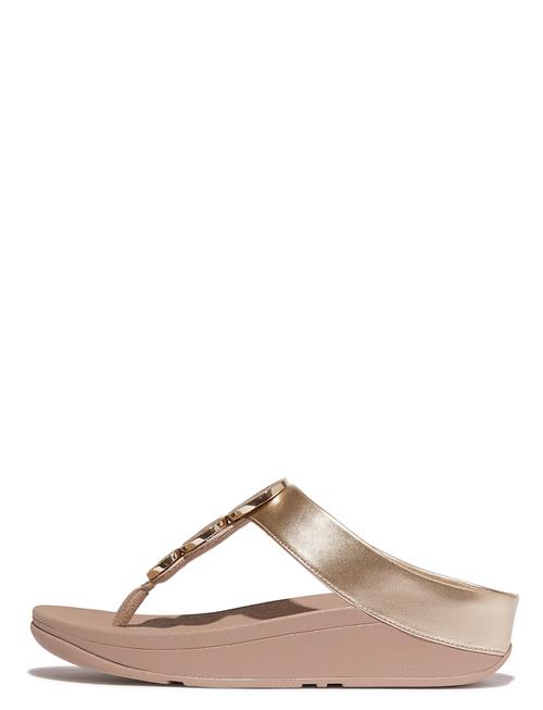 FitFlop | Halo Bead-Circle Metallic Toe-Post Sandals | 42