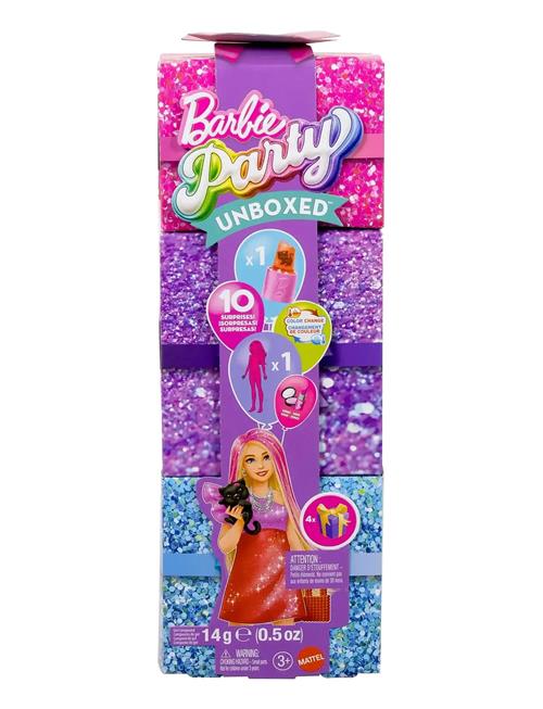 Barbie | Party Unboxed Glam Party Series Red Sparkle Doll & Accessories With 10 Surprises | ONE SIZE