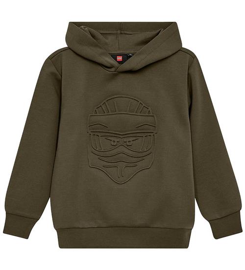 LEGOÂ® Ninjago Hættetrøje - LWSaku 702 - Armygrøn m. Ninja