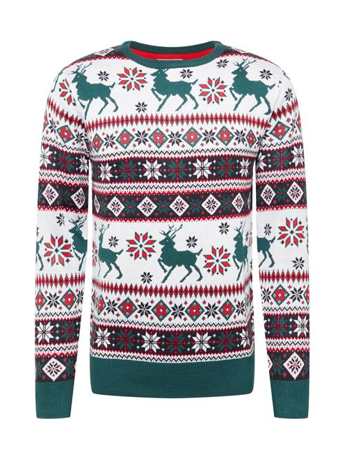 Lindbergh Pullover 'Christmas'  grøn / orangerød / hvid