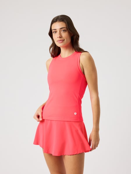 Björn Borg Ace Pocket Ribbed Tank Top Pink, XS