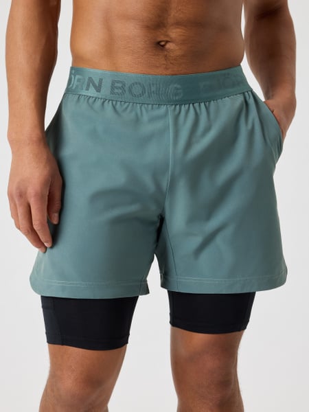 Björn Borg Borg 2 In 1 Shorts Grøn, XXL