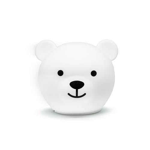 Zazu Bor The Bear Natlys White  White-Onesize  Hvid  One Size  unisex