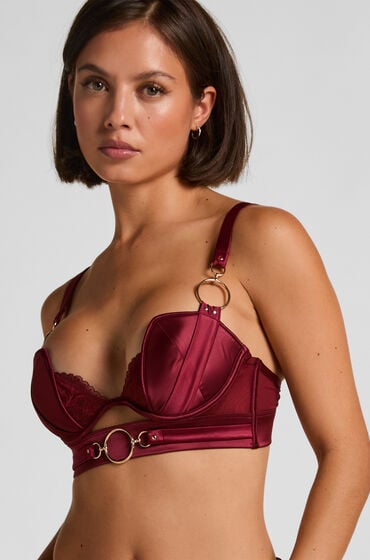 Se Hunkemöller Marjolein formstøbt longline bøjle-bh Rød ved Hunkemøller