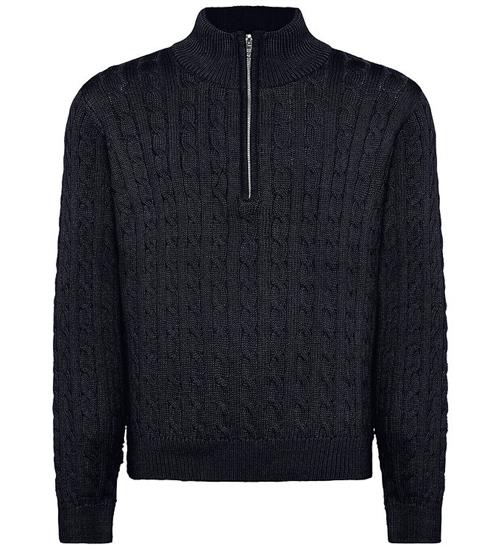 Grunt Bluse m. Lynlås - Strik - Noos - GrTerrase - Navy