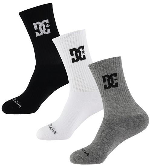 DC Shoes Strømper - Crew 3-pak - Sort/Hvid/Grå