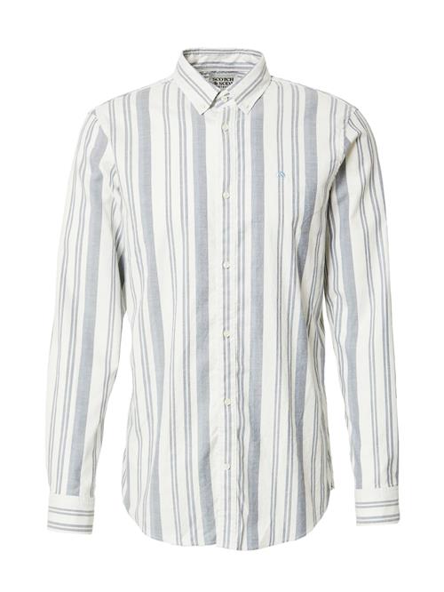 SCOTCH & SODA Skjorte 'Essential'  elfenben / blå / grå
