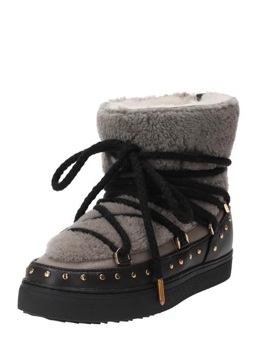 INUIKII Boots 'CURLY ROCK'  mørkebrun / taupe / sort