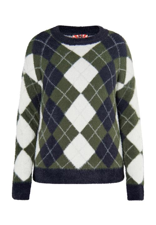 myMo ROCKS Pullover  grøn / sort / hvid