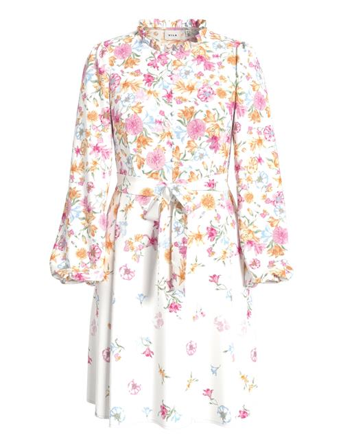 Vila | Vielma O-Neck L/S Short Dress/Ln | 40