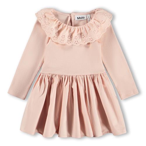 Molo GOTS Crystala Langærmet Kjole Petal Blush  Petal Blush 86 cm  Lyserød  86 cm  kvinde