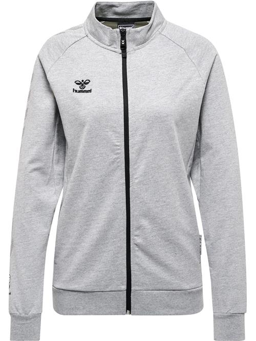 Hummel Sportssweatjakke 'Move Grid'  lysegrå / sort
