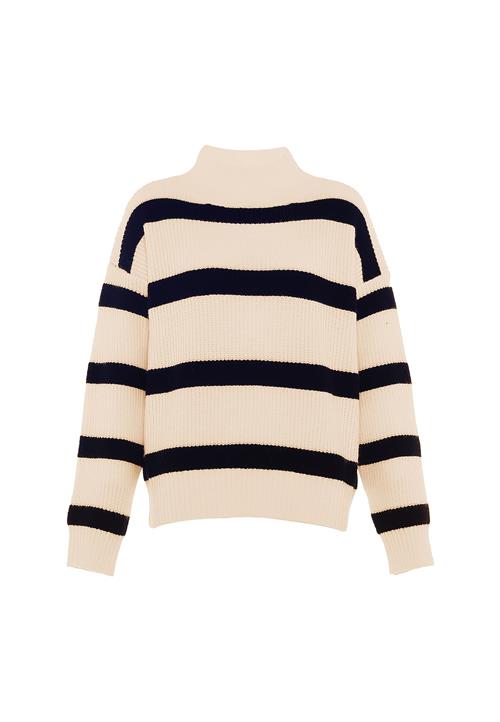 BLONDA Pullover  sort / uldhvid