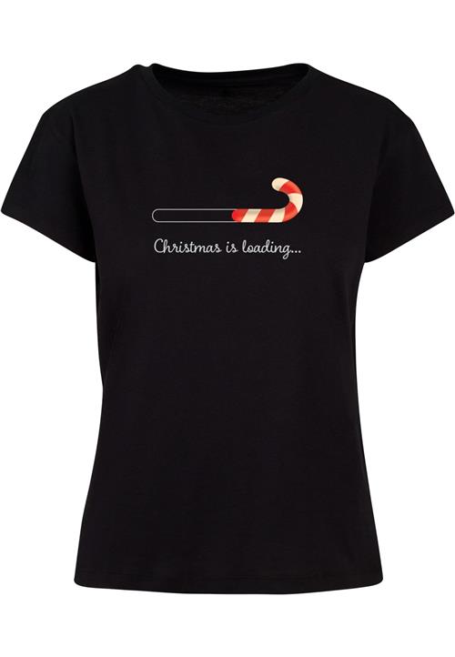 Merchcode Shirts 'Christmas Loading'  rød / sort / offwhite