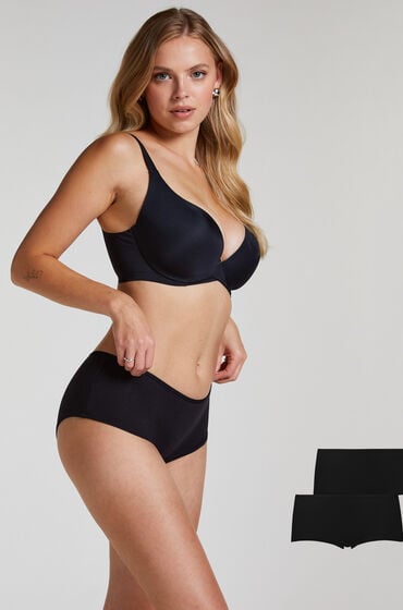 Hunkemöller Pakke med 2 stk. Kim boxer Cotton Sort