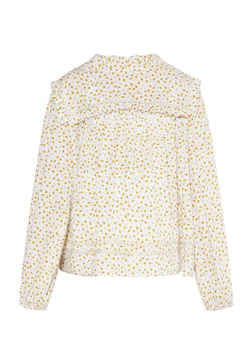 DreiMaster Vintage Bluse  sennep / pastelgul / grøn