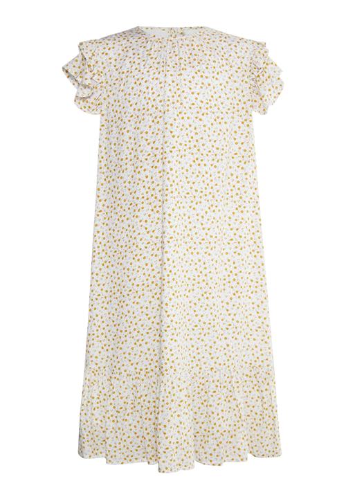 DreiMaster Vintage Kjole  turkis / sennep / hvid