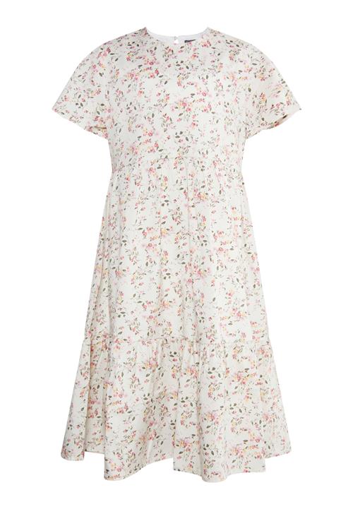 DreiMaster Vintage Kjole  grøn / pink / rød / uldhvid