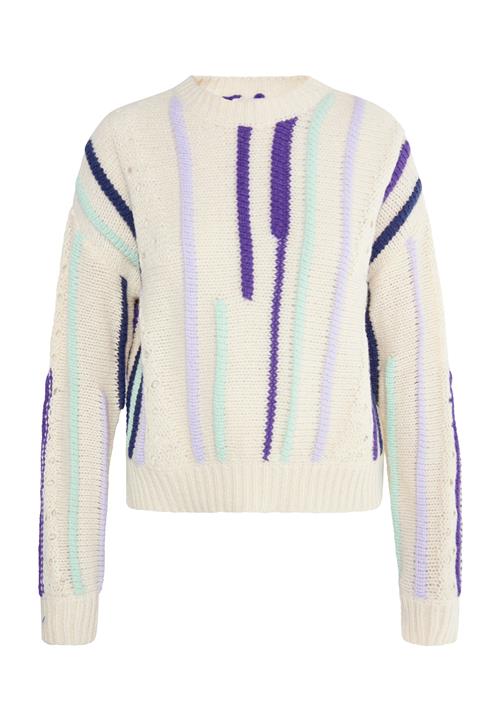IZIA Pullover 'Hoona'  mint / lavendel / mørkelilla / offwhite