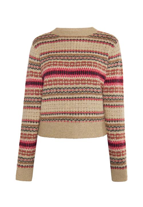 usha FESTIVAL Pullover 'Rakata'  mørkebeige / brun / rød / sort