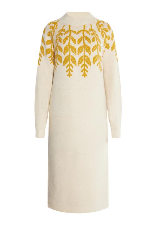 Usha Strikkjole 'Lurea'  creme / gylden gul