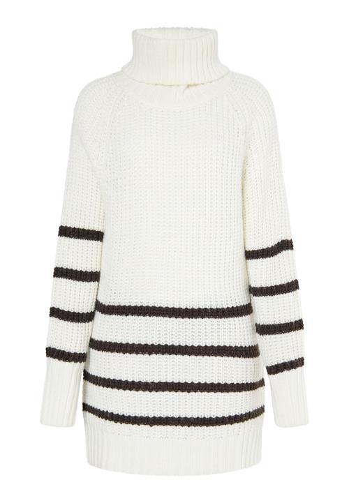 usha BLUE LABEL Strikkjole 'Fenia'  sort / hvid