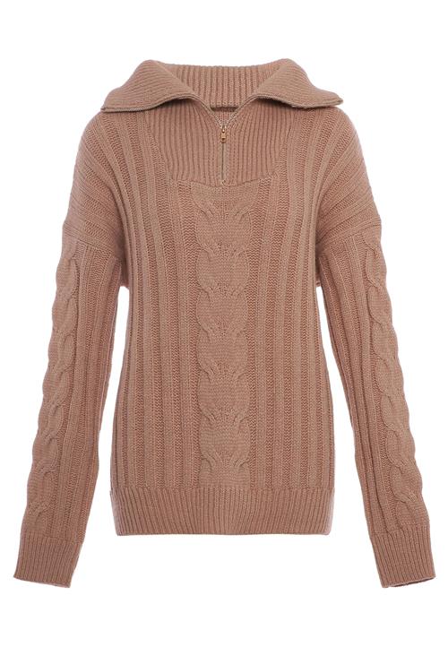 aleva Pullover  mørkebeige