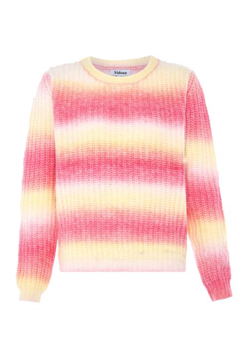 Sidona Pullover  gul / lyserød / hvid