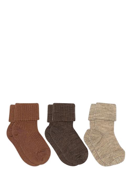 mp Denmark | Wool Rib Baby Socks - 3-Pack | 19/21