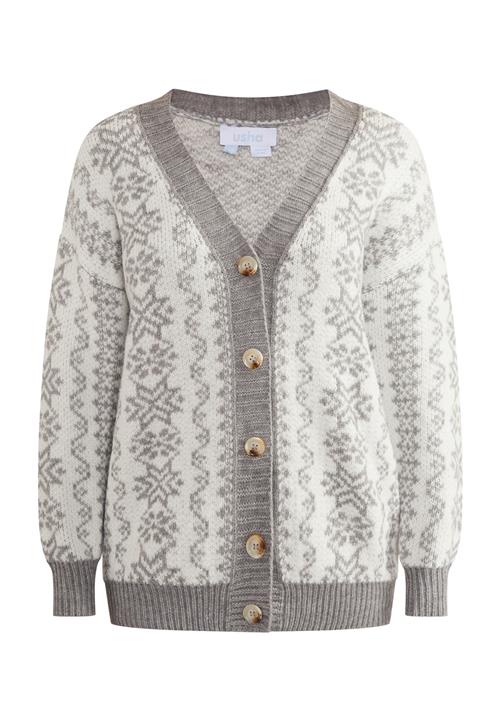 usha BLUE LABEL Cardigan 'Lynnea'  beige / grå
