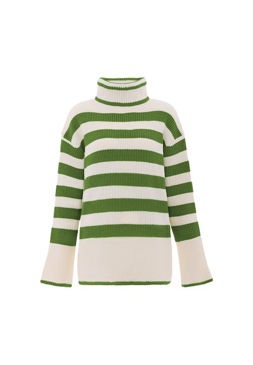 BLONDA Pullover  græsgrøn / uldhvid