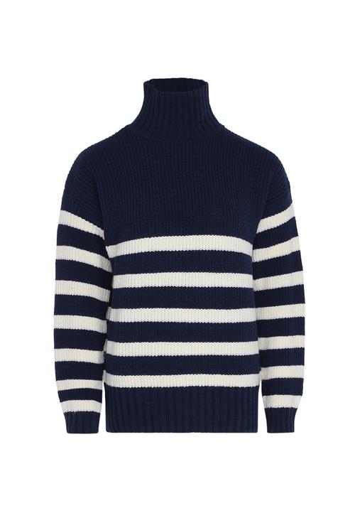 BLONDA Pullover  mørkeblå / uldhvid