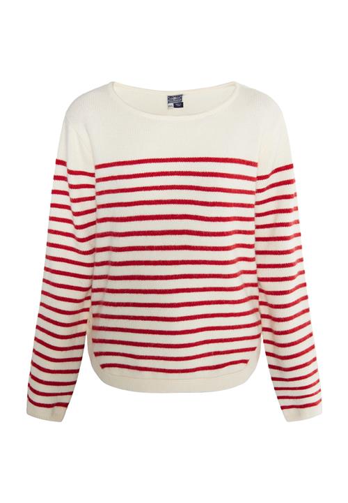 DreiMaster Maritim Pullover  ecru / rød