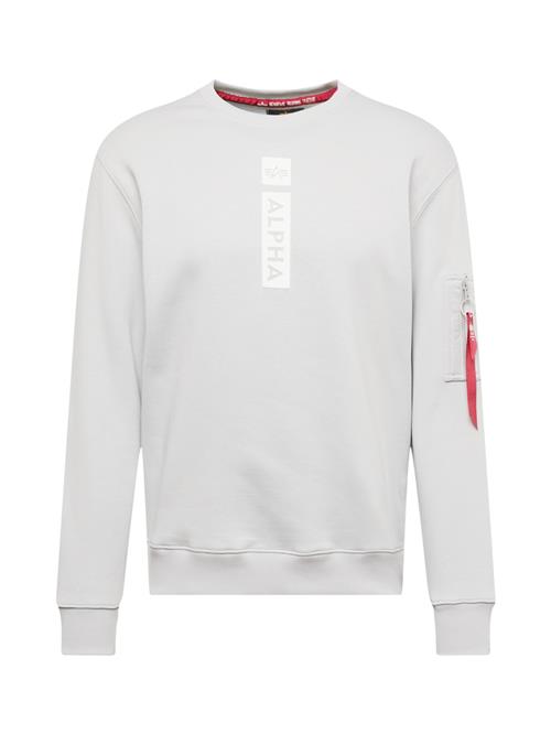 ALPHA INDUSTRIES Sweatshirt  grå / blodrød / offwhite