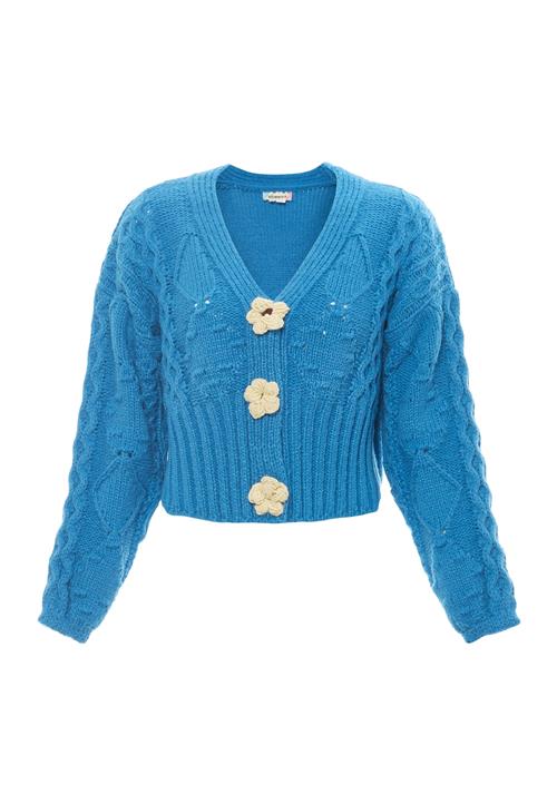 ebeeza Cardigan  beige / himmelblå