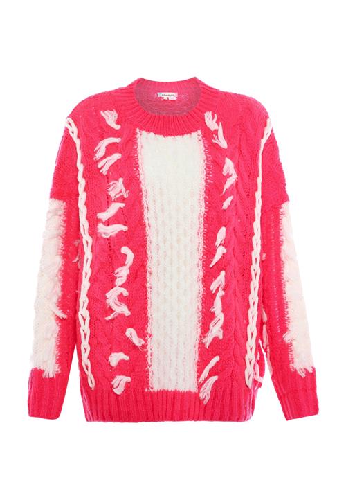 ebeeza Pullover  pink / hvid