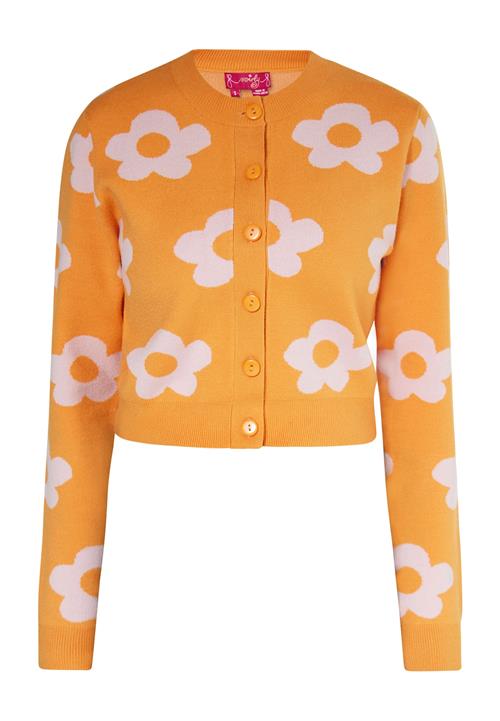 swirly Cardigan  mandarin / rosé