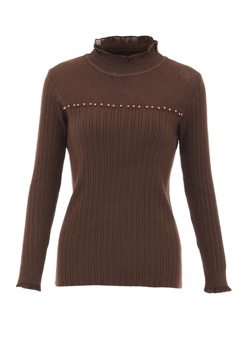 CARNEA Pullover  brun / lyserød