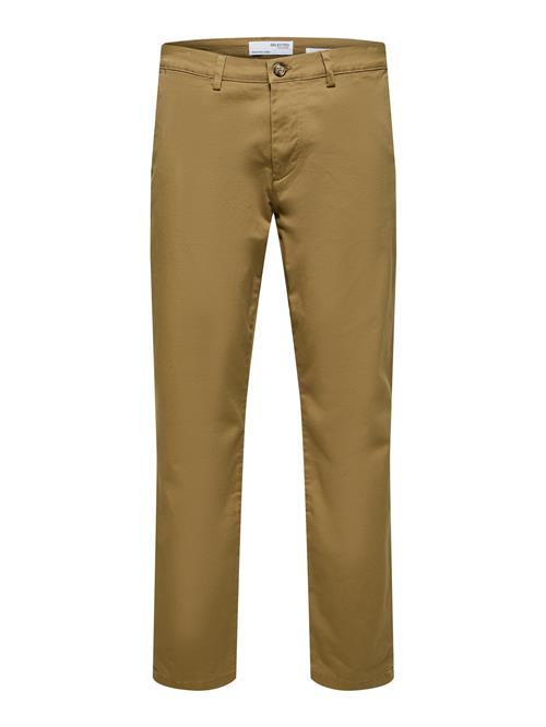 SELECTED Lærredsbukser 'New Miles'  karamel