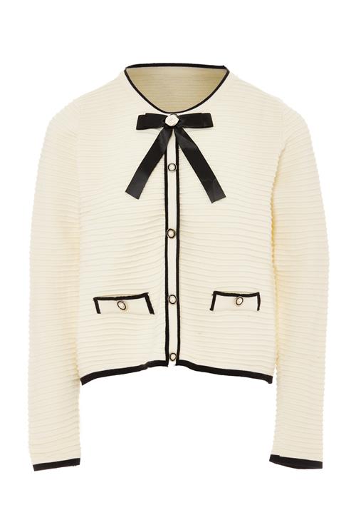 NAEMI Cardigan  sort / uldhvid