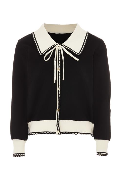 NAEMI Cardigan  sort / naturhvid