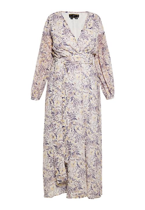 faina Kjole  gul / lilla / hvid