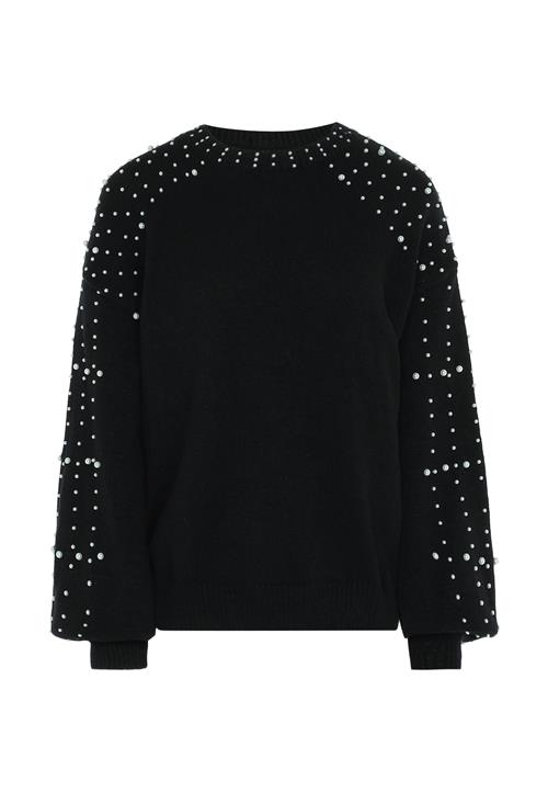 faina Pullover  sort / perlehvid